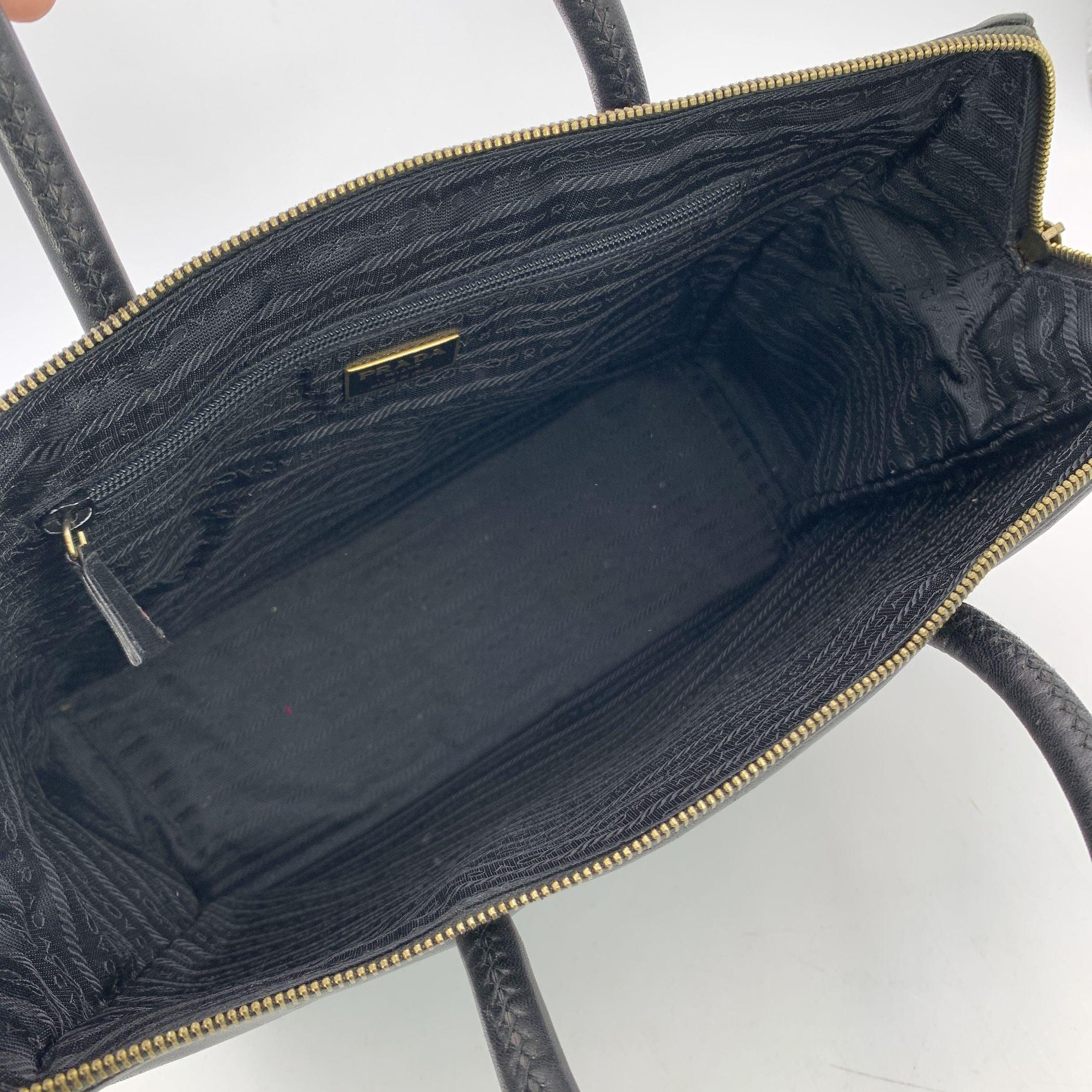 Prada Vintage Black Nylon Tessuto Tote Bag with Defects 1