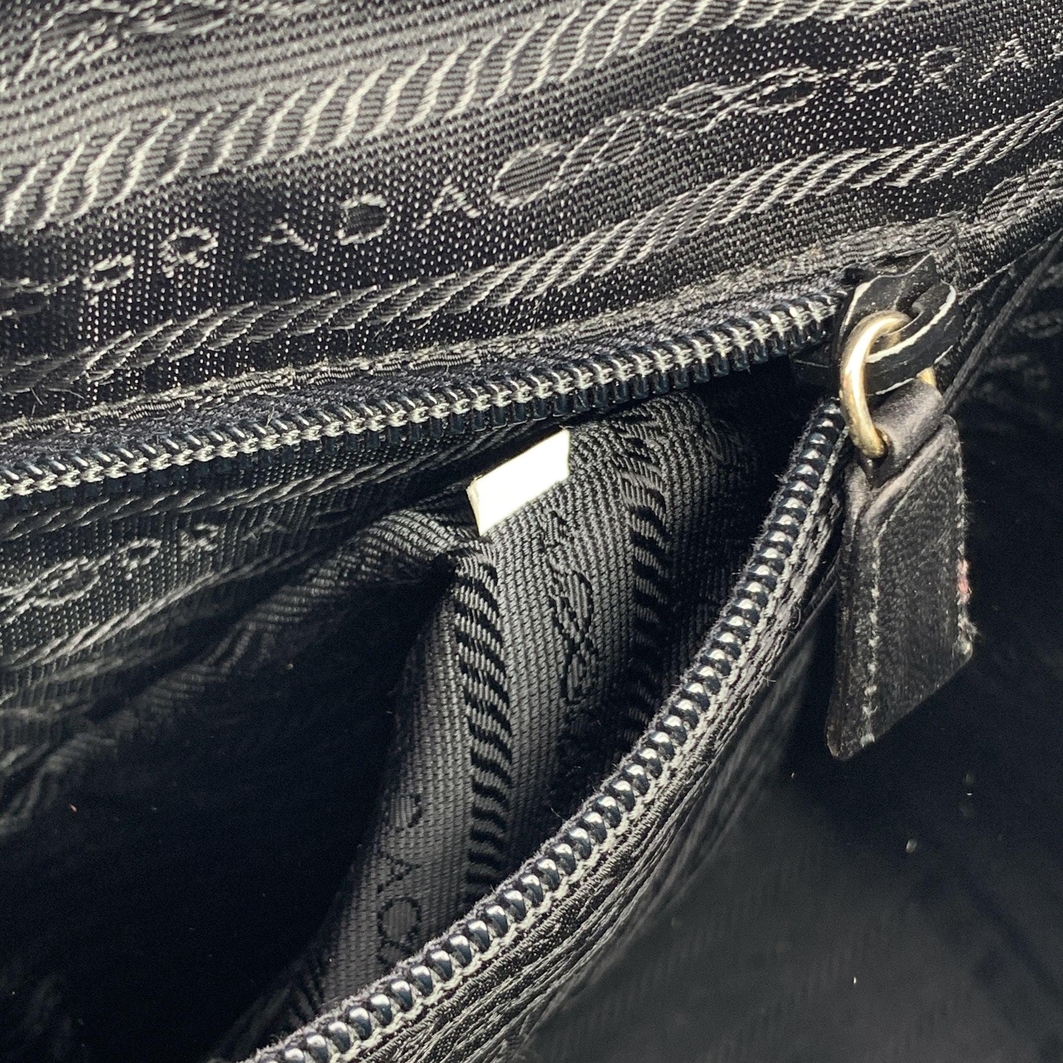 Prada Vintage Black Nylon Tessuto Tote Bag with Defects 2