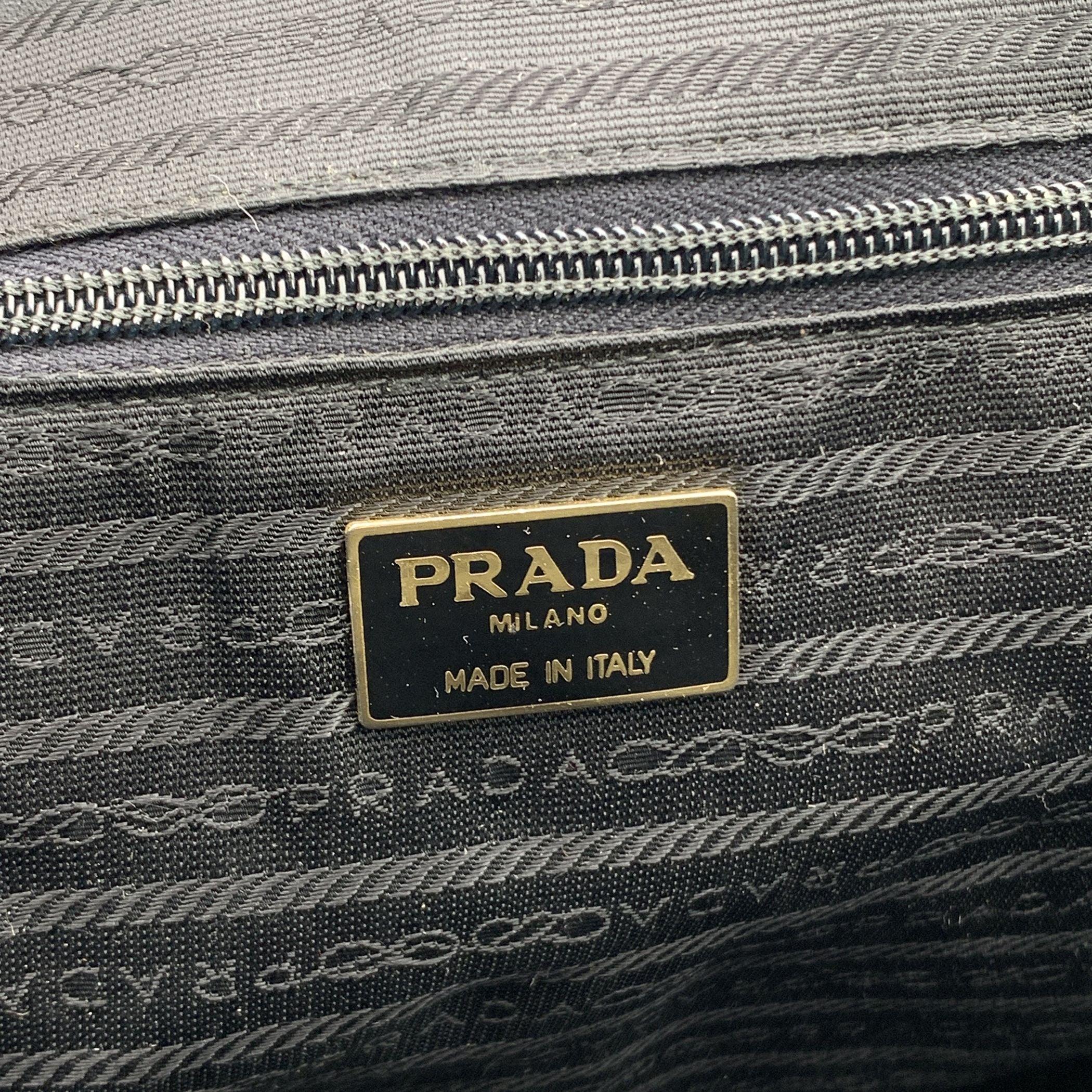 Prada Vintage Black Nylon Tessuto Tote Bag with Defects 3
