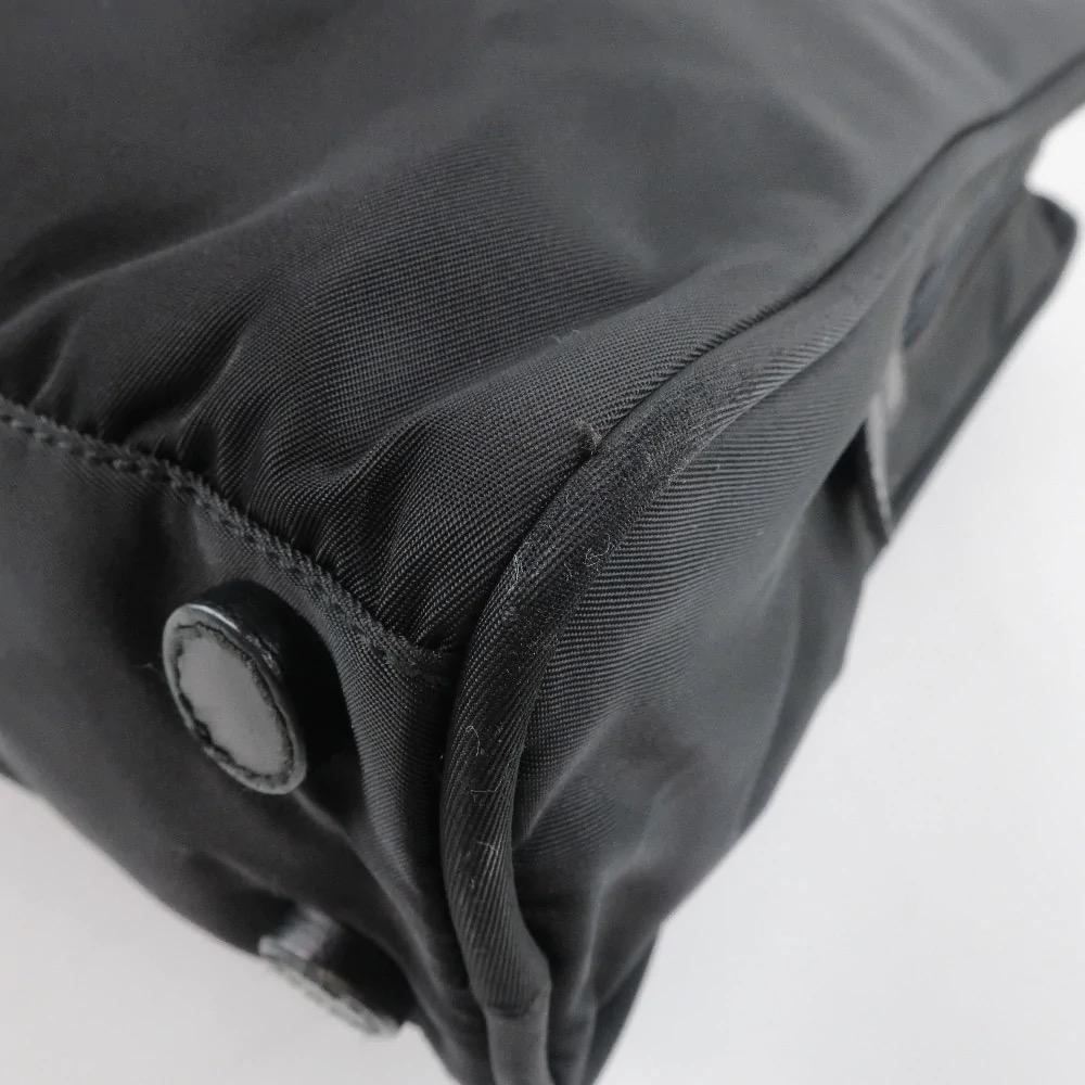 Women's or Men's Prada Vintage Black Nylon Top Handle Laptop Satchel Bag (B8496)
