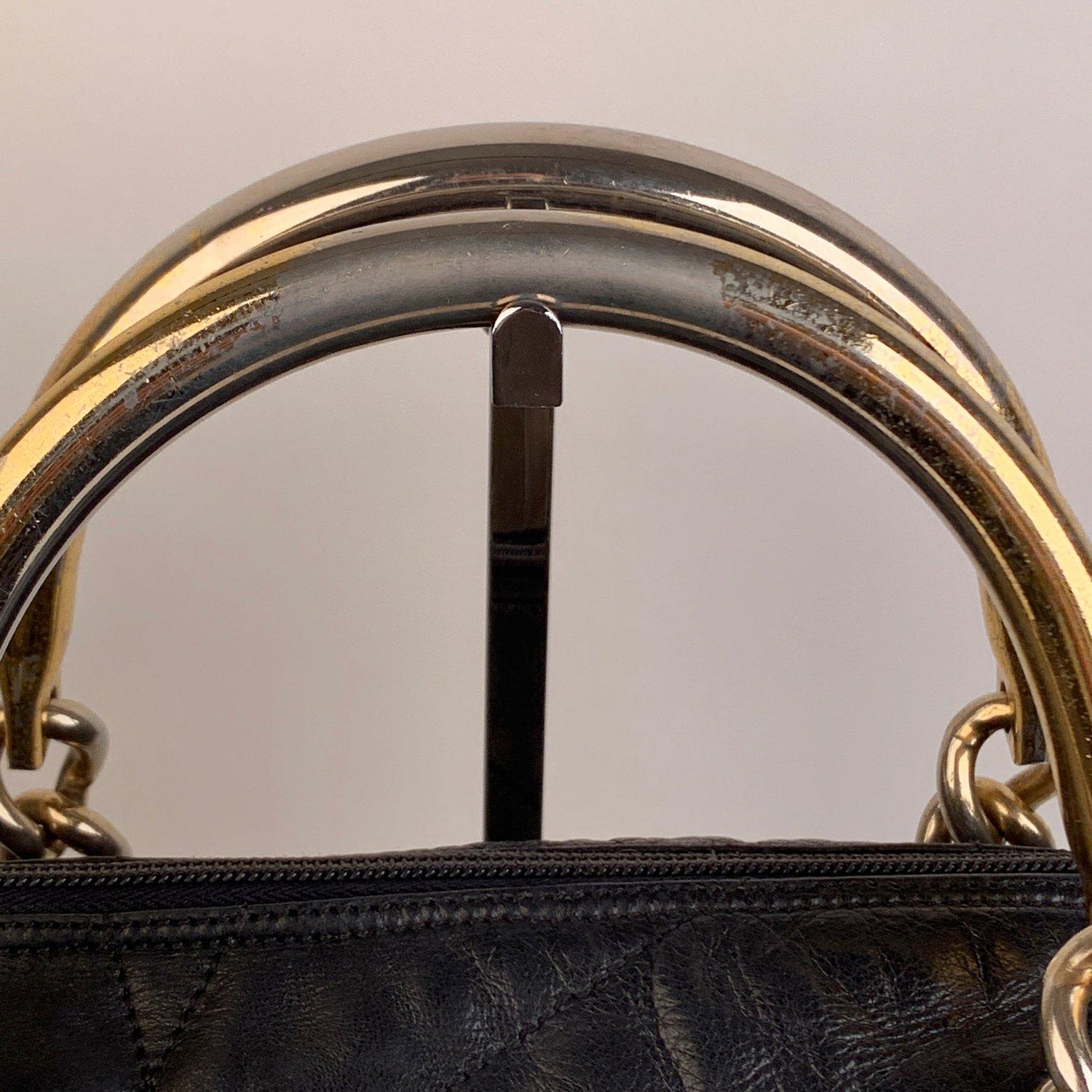 handbag with metal handle