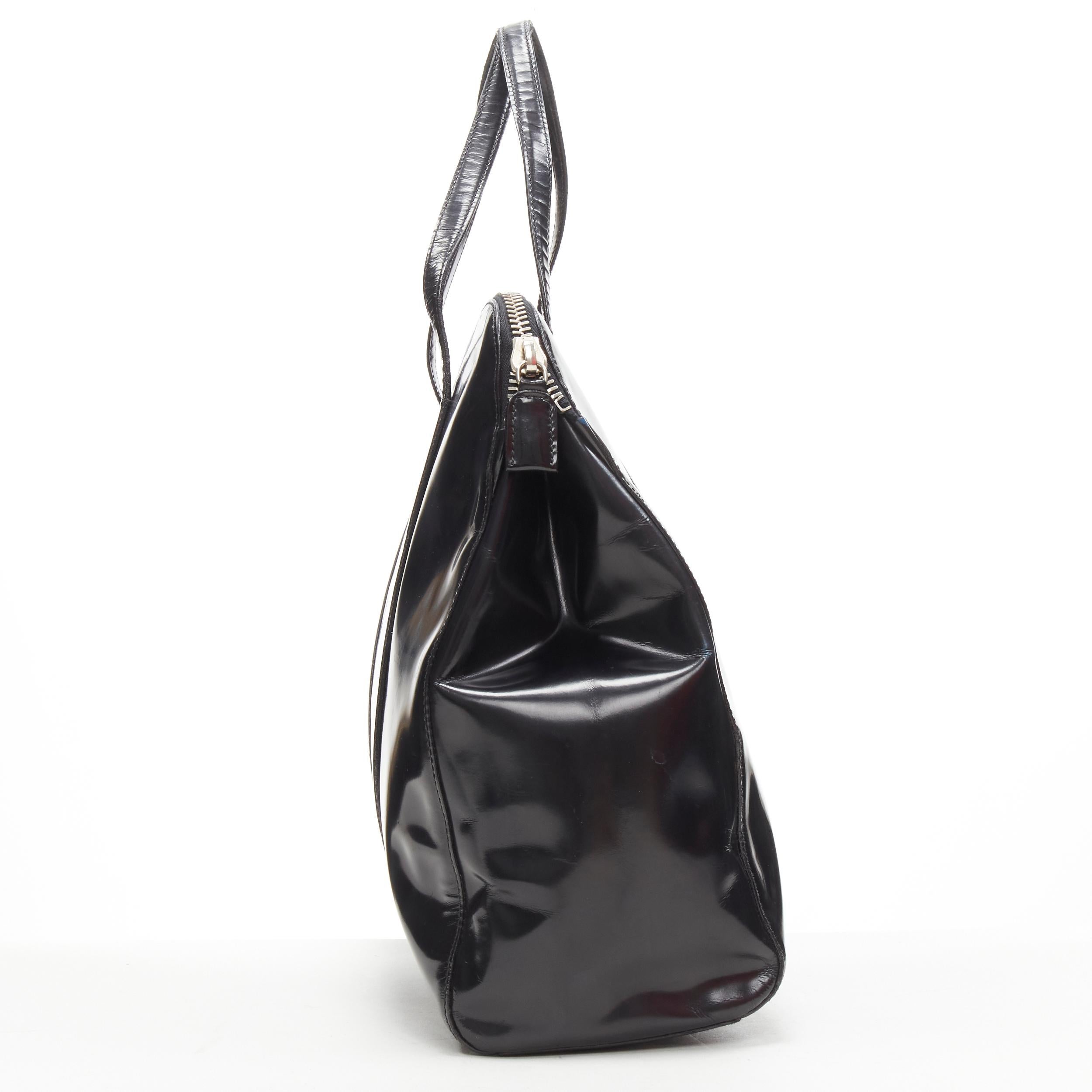 vintage black leather prada handbag