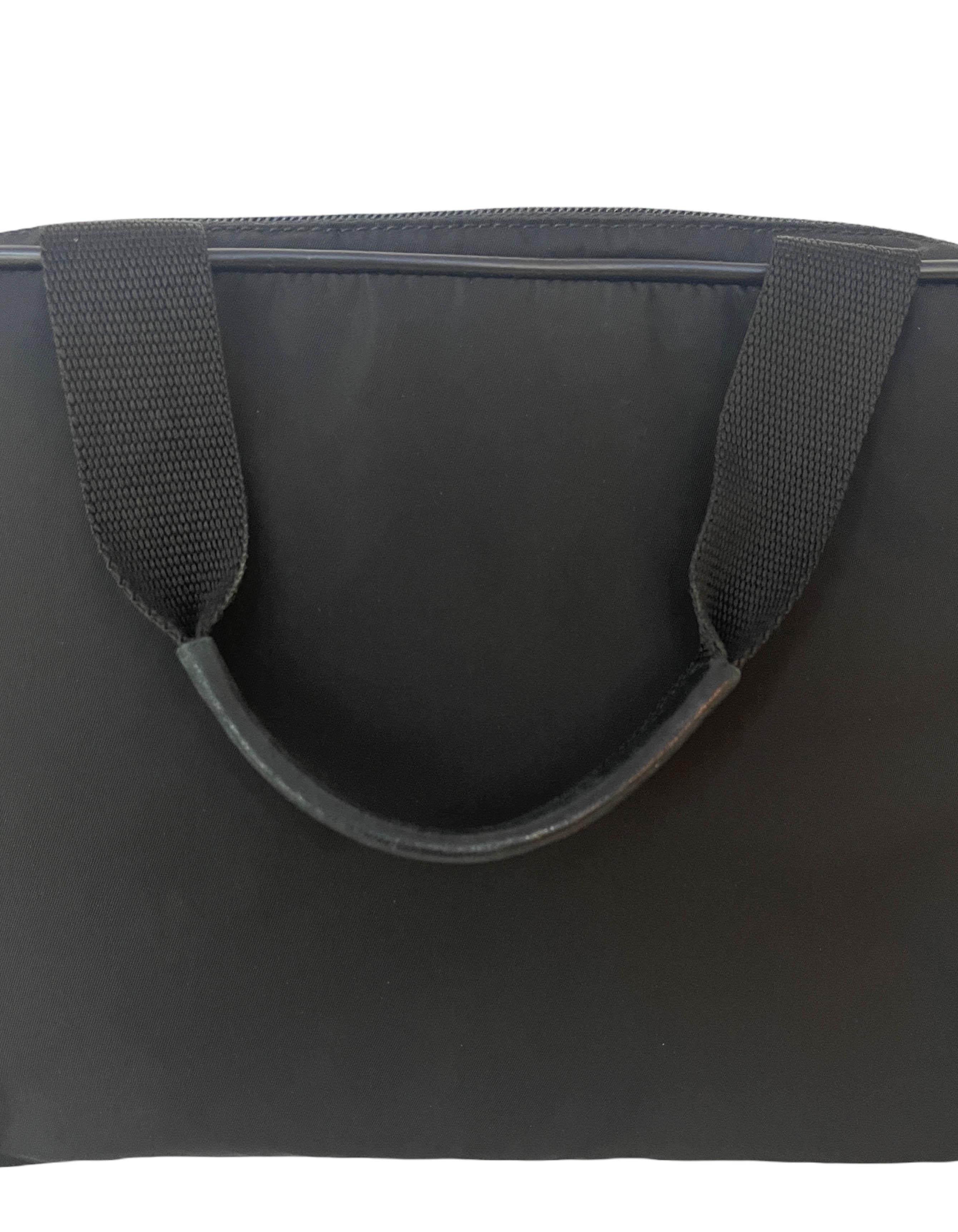 Prada Vintage Black Tessuto Nylon Handbag 2
