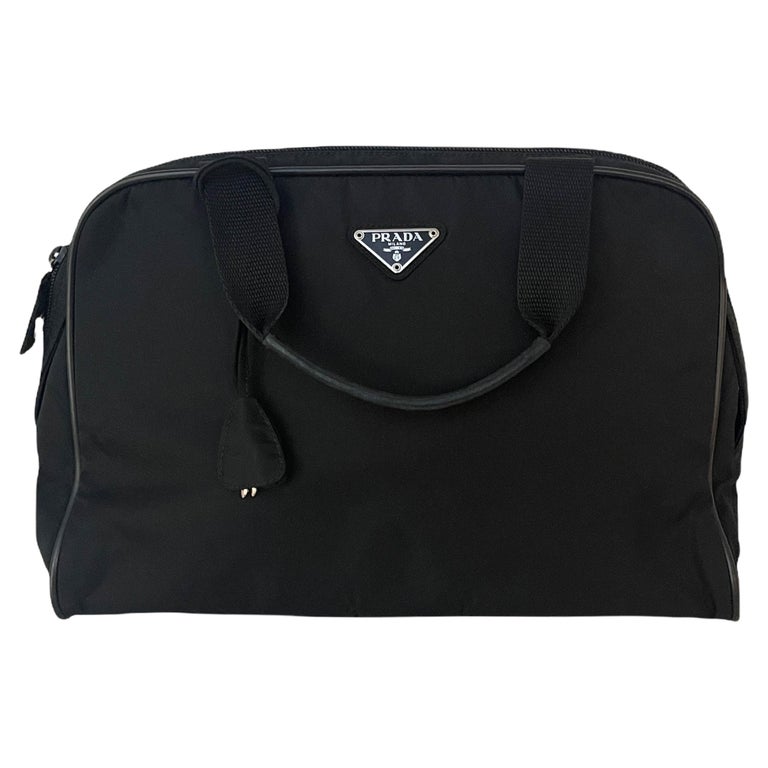 Prada Vintage Black Tessuto Nylon Handbag For Sale at 1stDibs