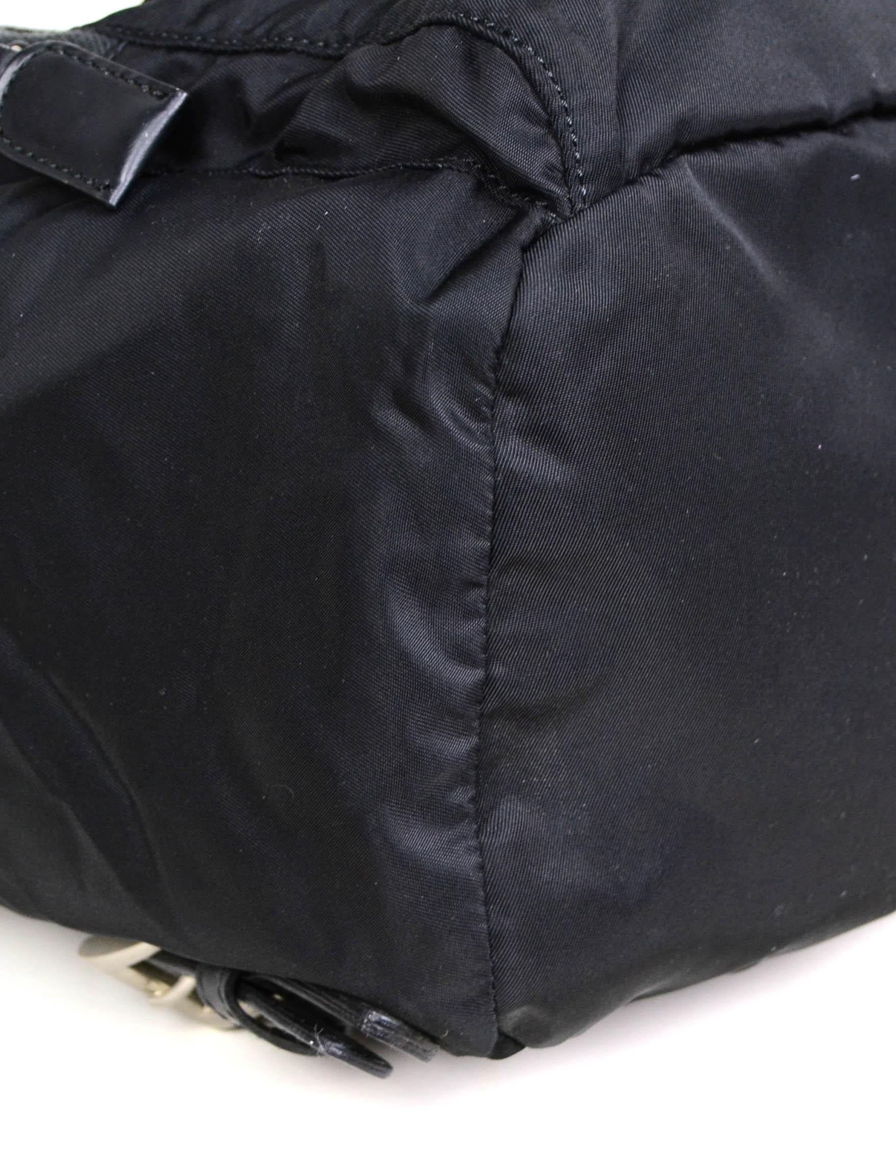 Prada Vintage Schwarze Tessuto Nylon-Mini-Rucksacktasche 1