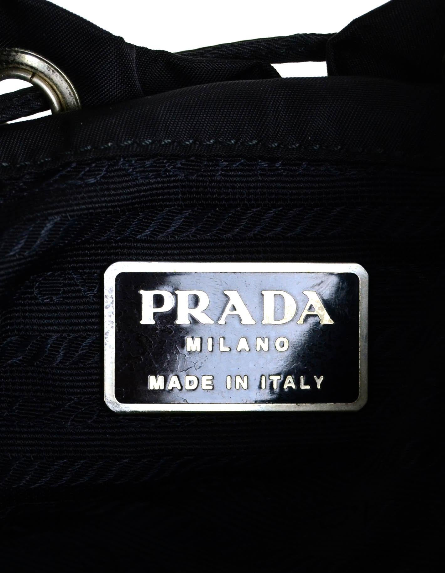 Women's Prada Vintage Black Tessuto Nylon Mini Backpack Bag