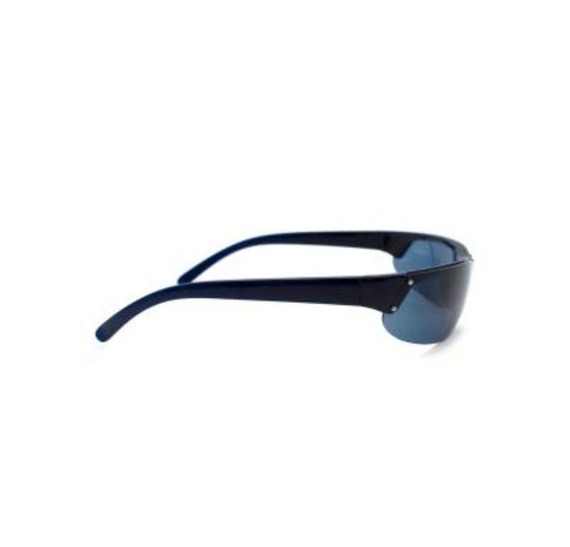 Women's or Men's Prada Vintage black visor sunglasses For Sale