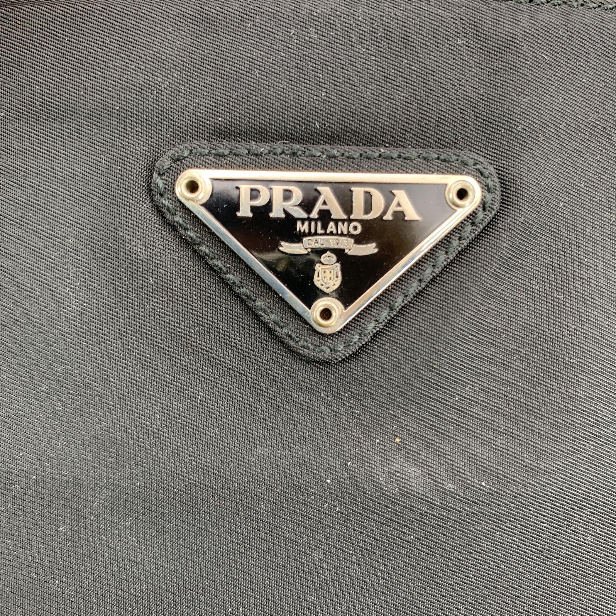 Prada Vintage BlackTessuto Nylon City Tote Handbag For Sale 3