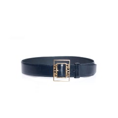Prada, vintage dark blue leather belt