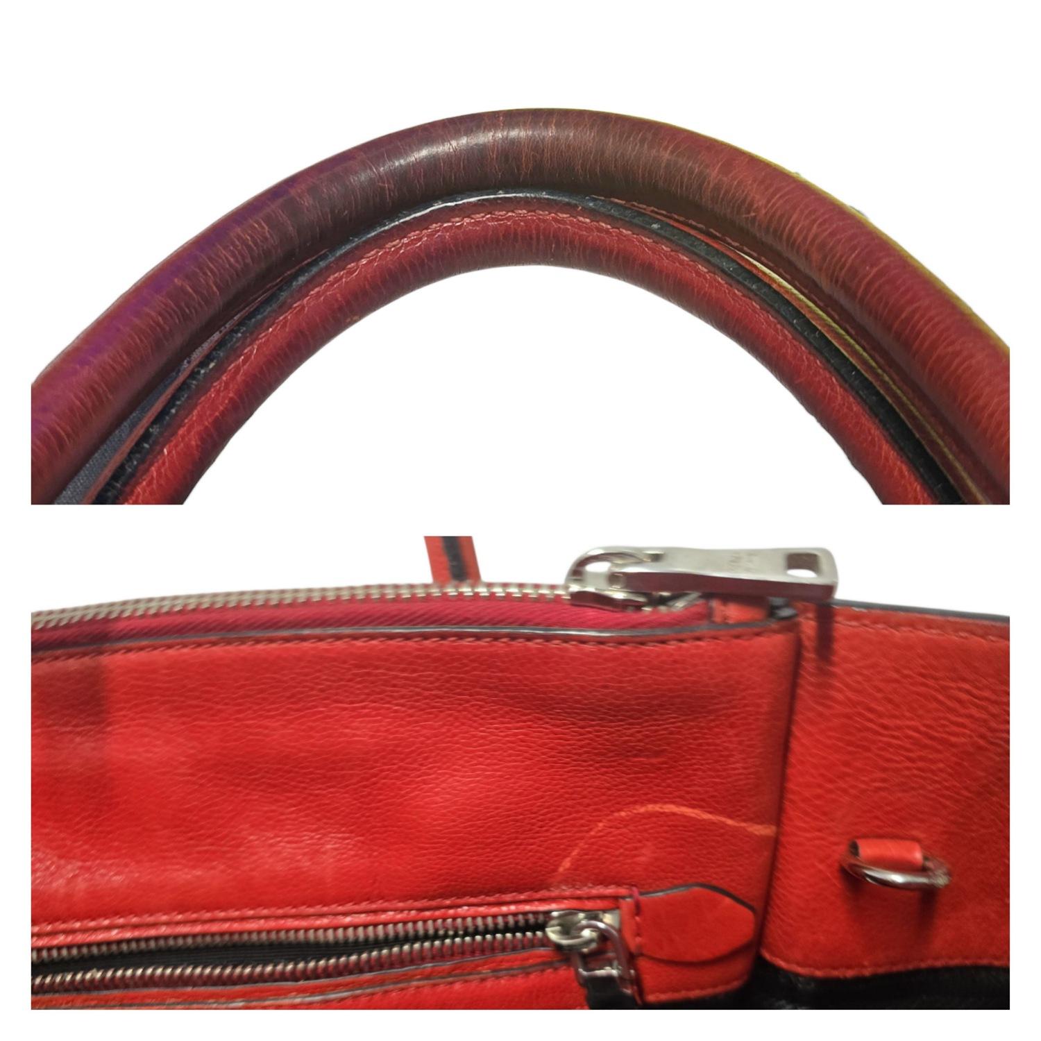 Prada Vintage Glace Calf Studded Twin Pocket Tote en vente 5