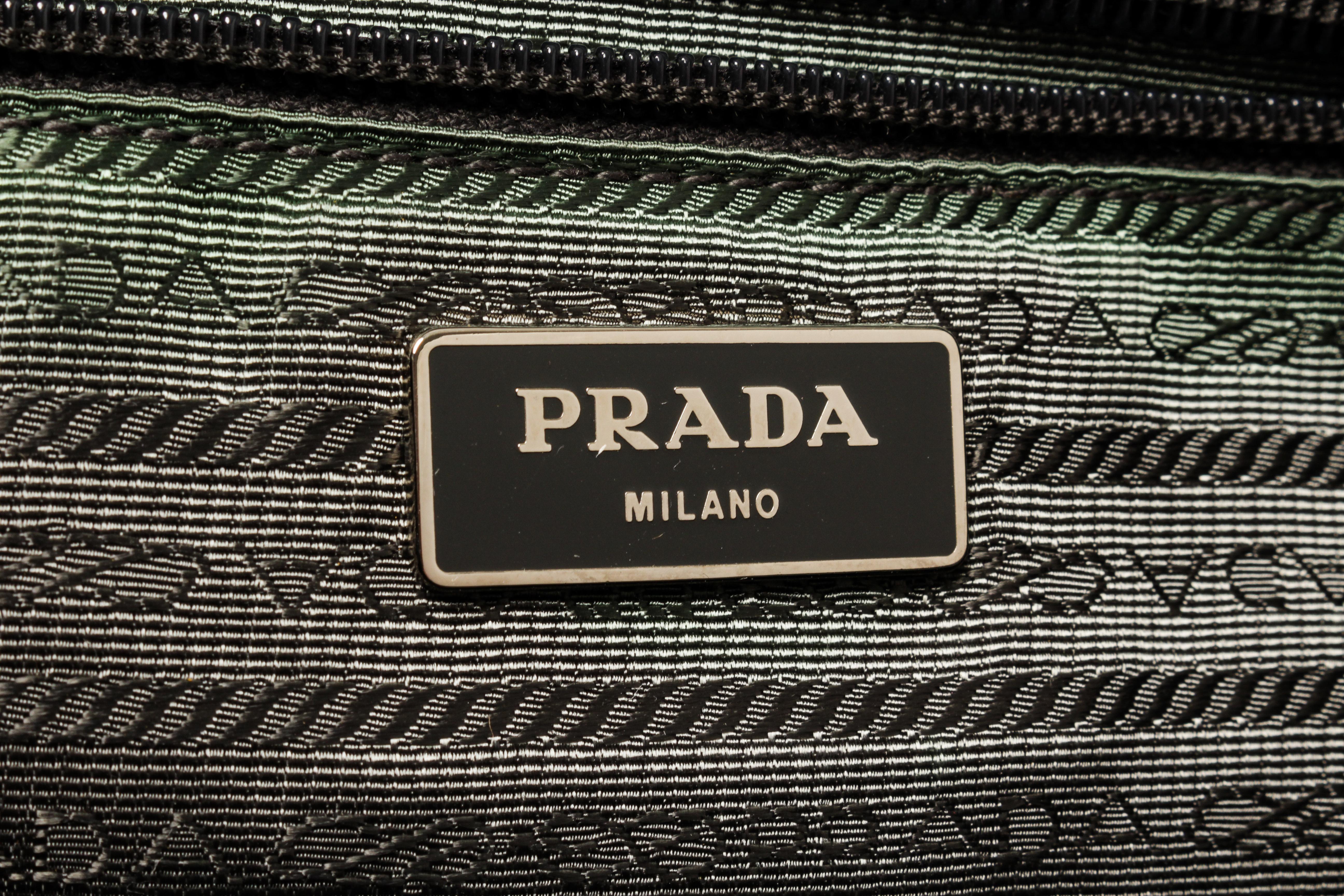 Women's Prada Vintage Grey Nylon Messenger Bag