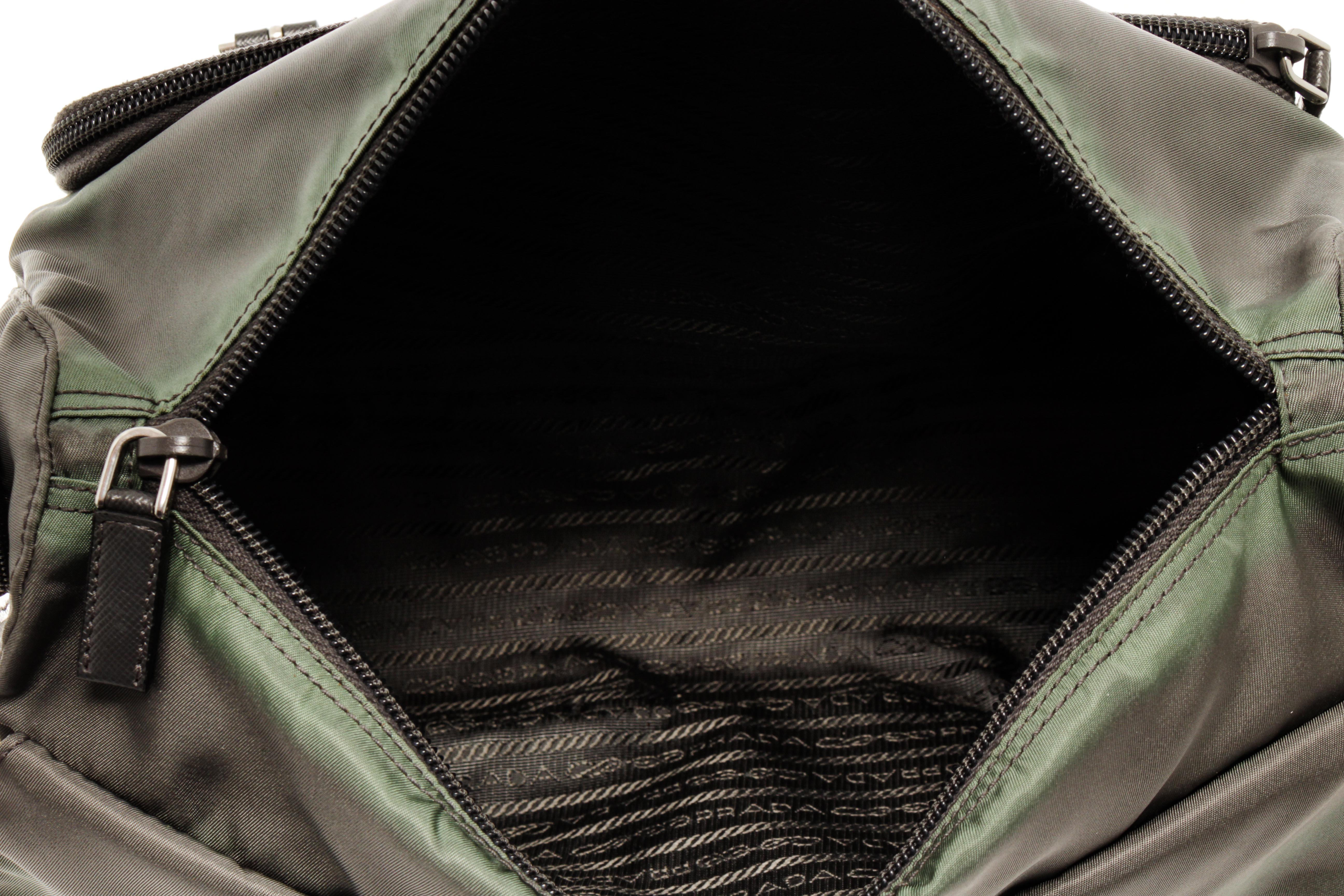 Prada Vintage Grey Nylon Messenger Bag 1