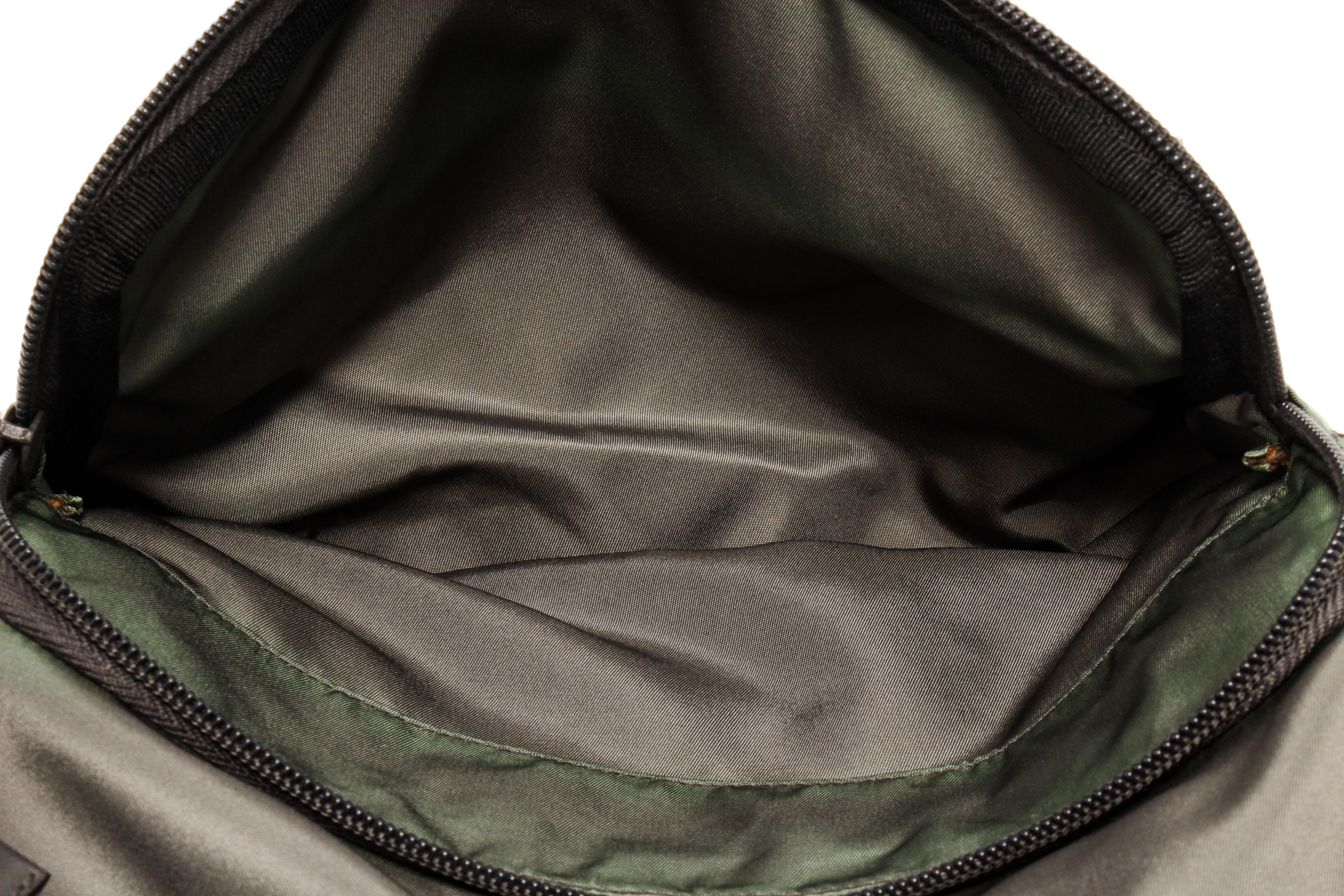 Prada Vintage Grey Nylon Messenger Bag 3