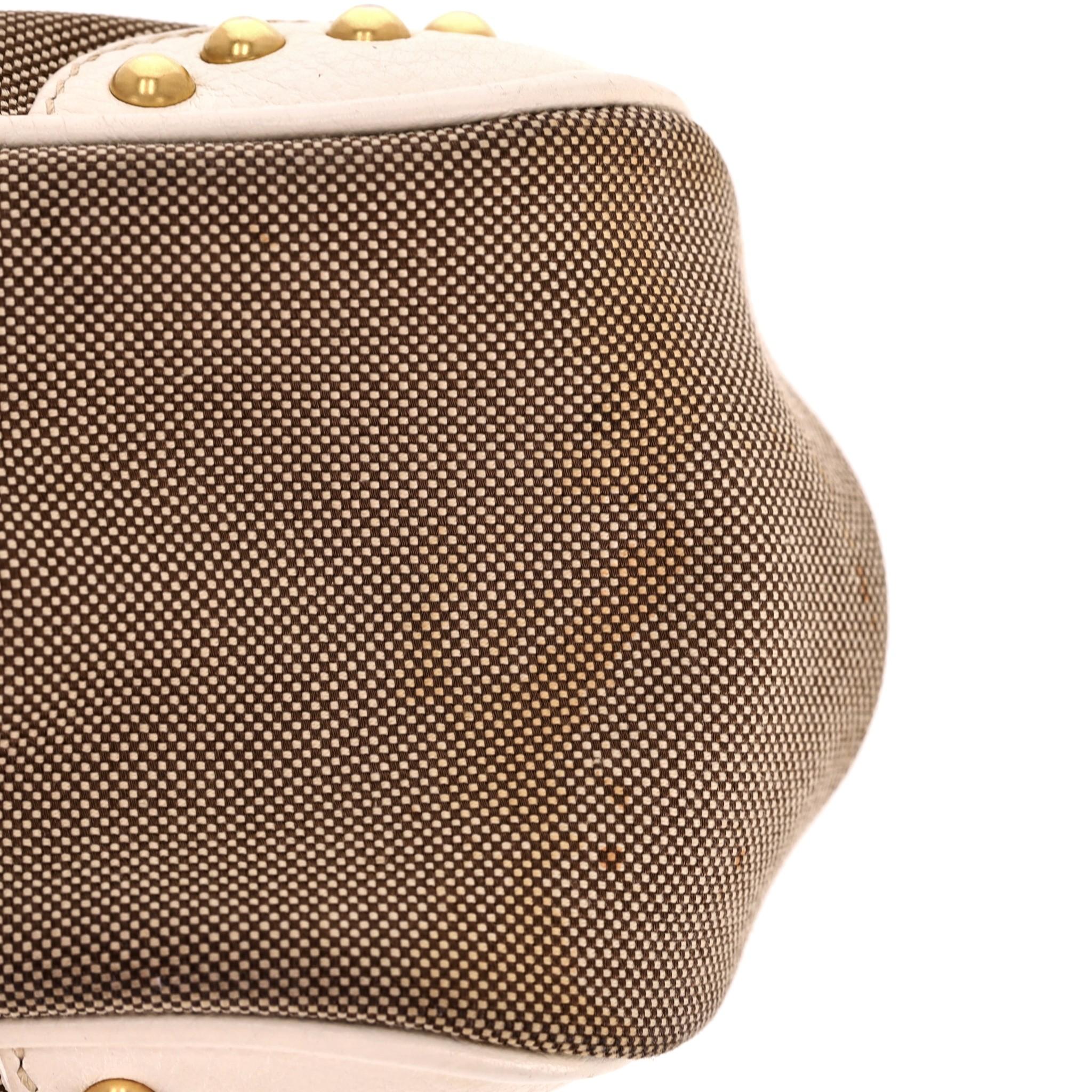Prada Vintage Jacquard Studded Logo Clutch Bag 8