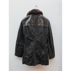 Prada Vintage Leather Coat in Brown