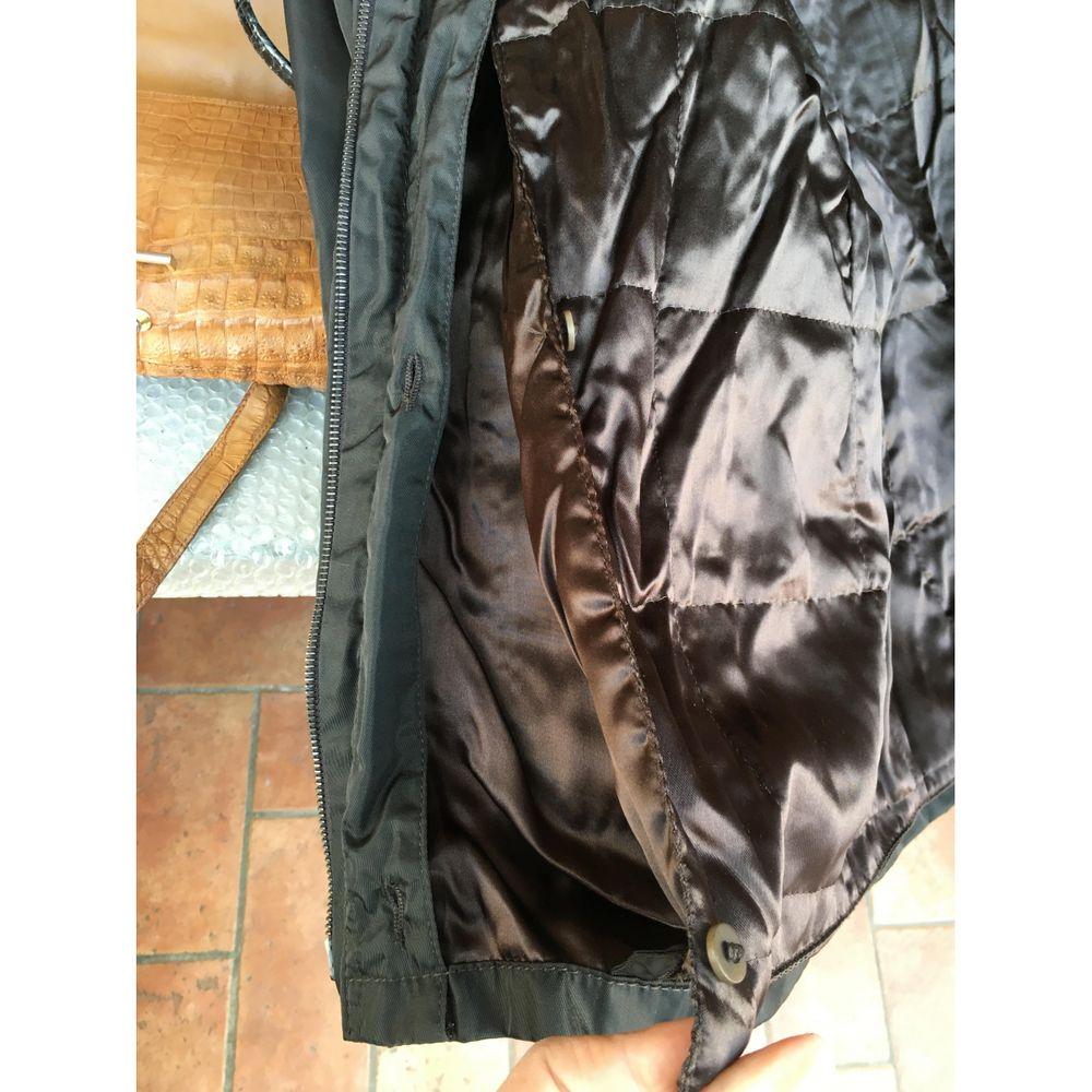 Prada Vintage Leather Coat in Brown In Good Condition For Sale In Carnate, IT