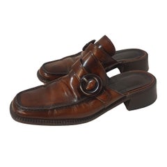 Prada Vintage Leather Sabot It 38, 5