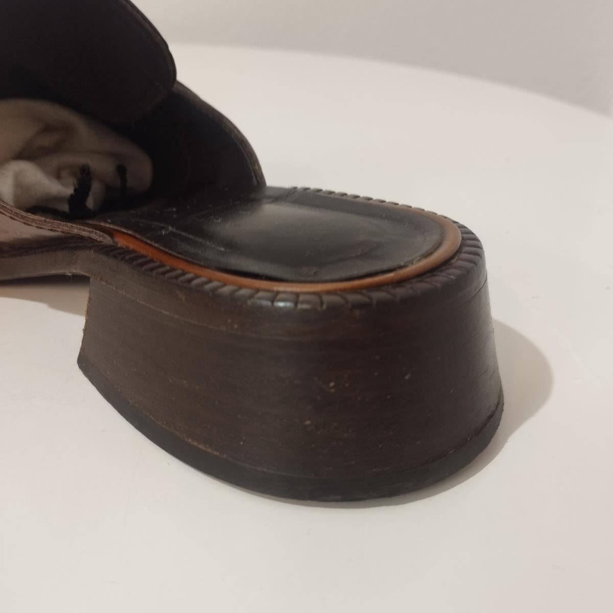 Prada Vintage Sabot aus Leder im Vintage-Stil It 38, 5 im Angebot 1