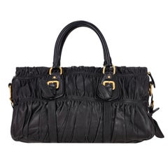 Prada Vintage Nappa Leather Gaufre Satchel Bag