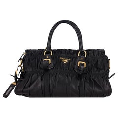 Prada Vintage Nappa Leather Gaufre Satchel Bag