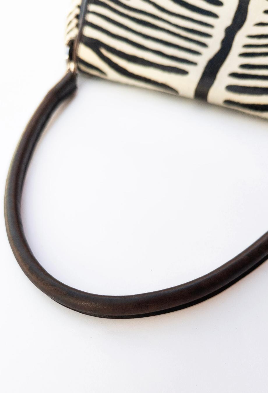 Prada Vintage Pony Hair Zebra Shoulder Bag For Sale 4