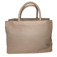 Prada Vintage Taupe Nappa Leather Sport Tote B5465