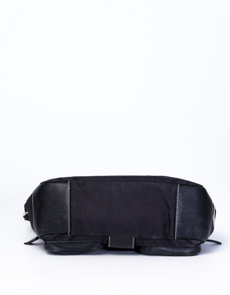 Prada Vintage Tessuto Buckle Black Crossbody Bag at 1stDibs