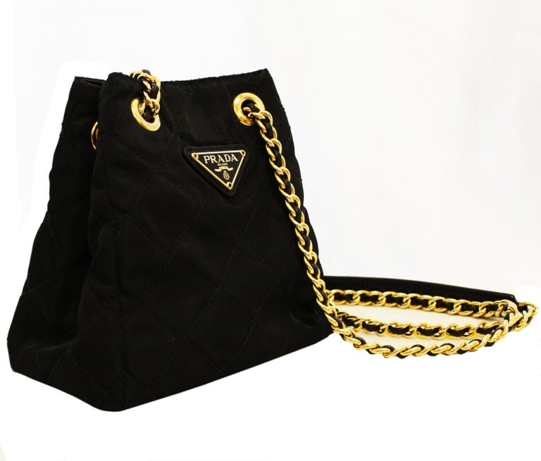 PRADA Black Leather Slouchy Shoulder Bag – Susannah Designer
