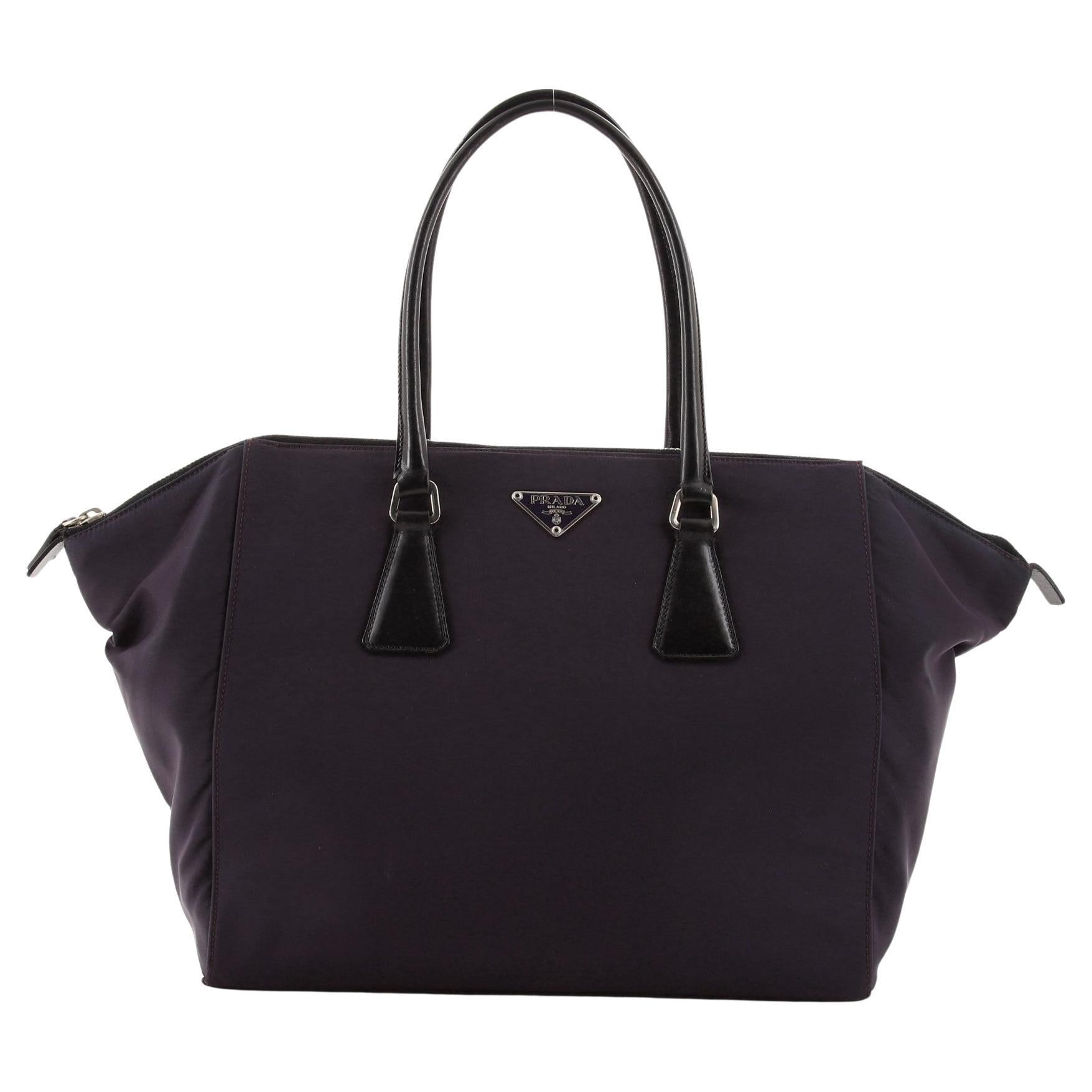 Sac cabas Prada vintage à fermeture éclair Tessuto Moyen