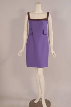 Prada Violet and Plum Wool Cocktail or Dinner Dress