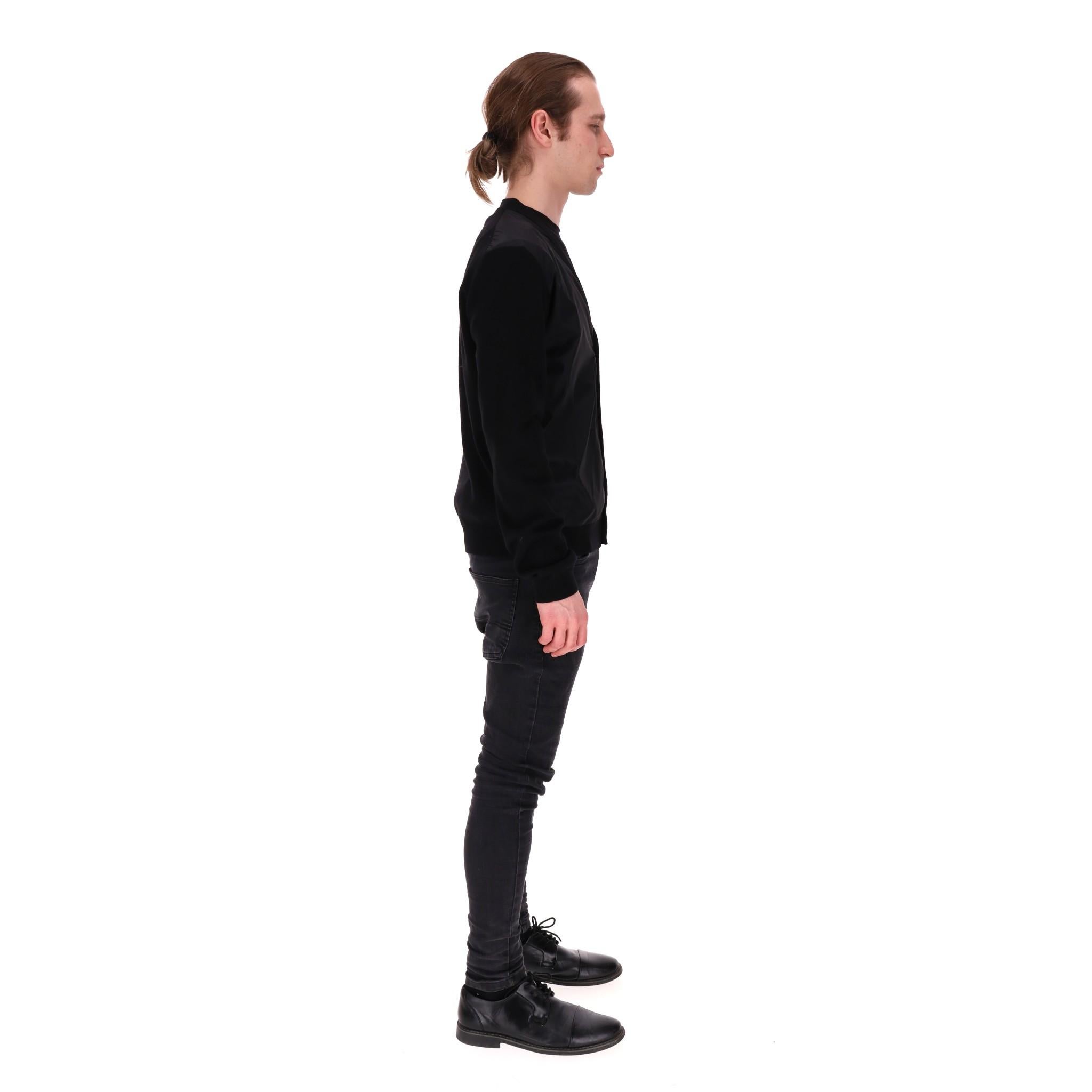 Black Prada Virgin Wool Cardigan For Sale