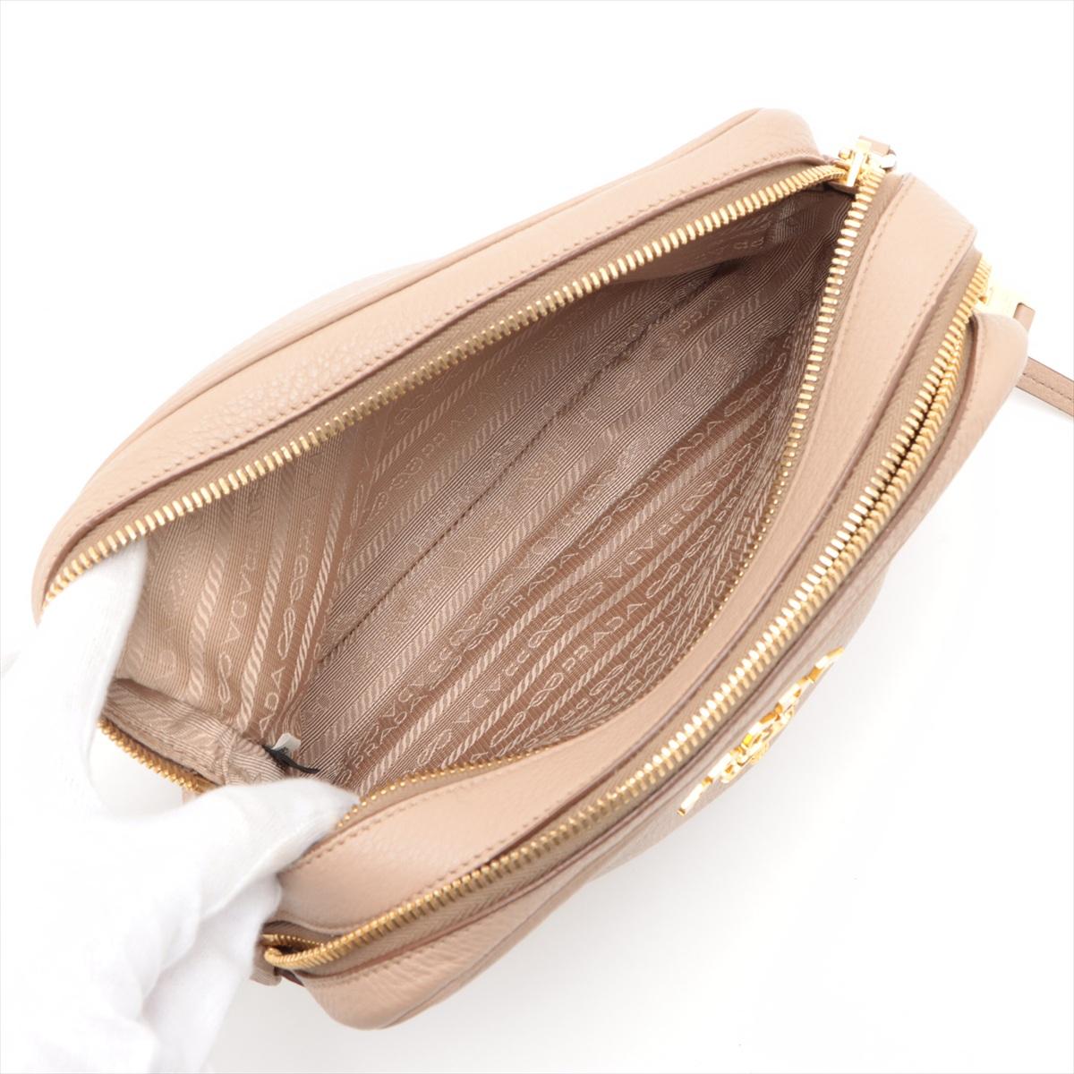 Prada Vitello Daino Leather Camera Bag Beige 3