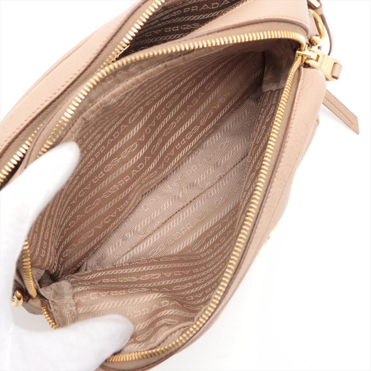 Prada Vitello Daino Leather Camera Bag Beige 4