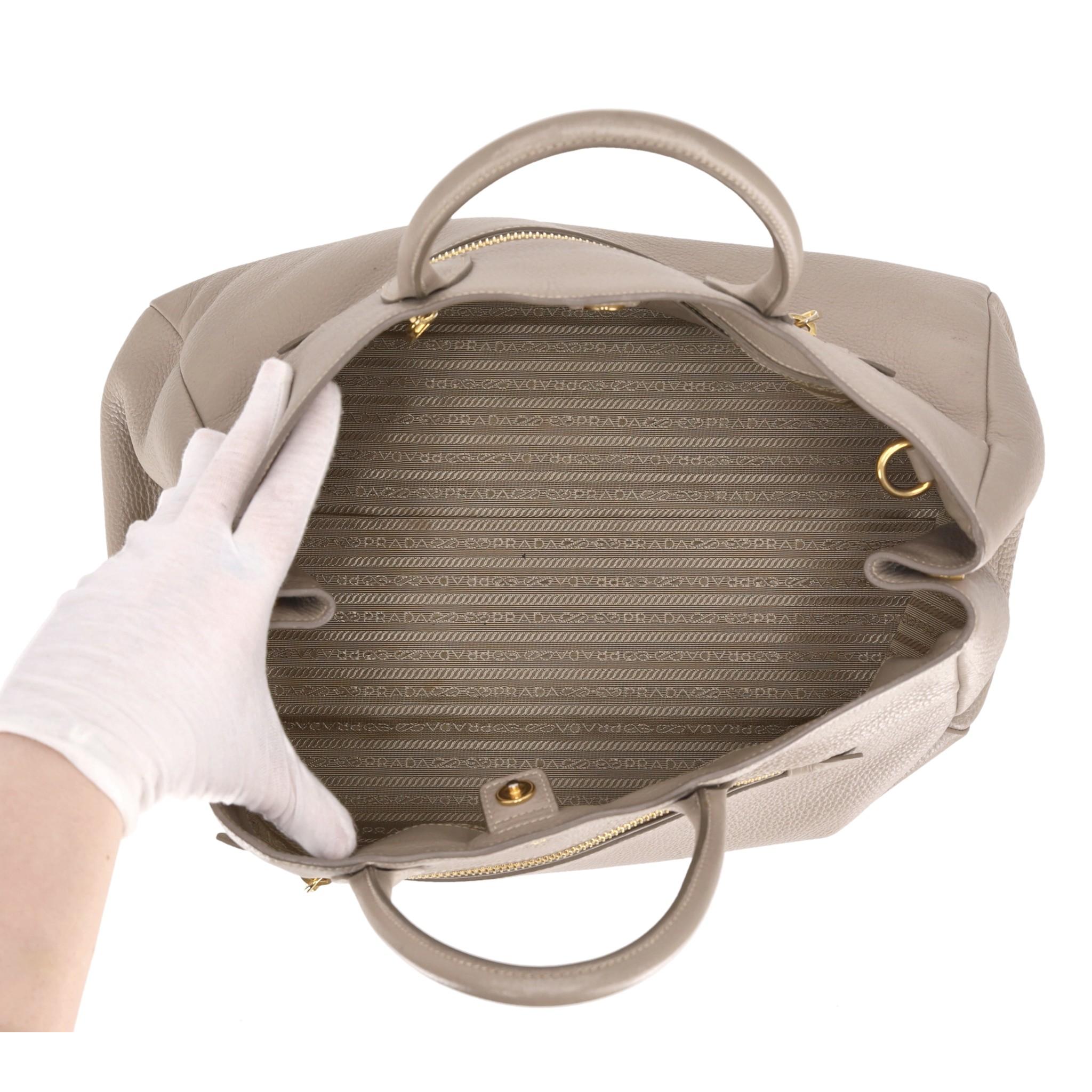 Women's Prada Vitello Daino Leather Handbag For Sale