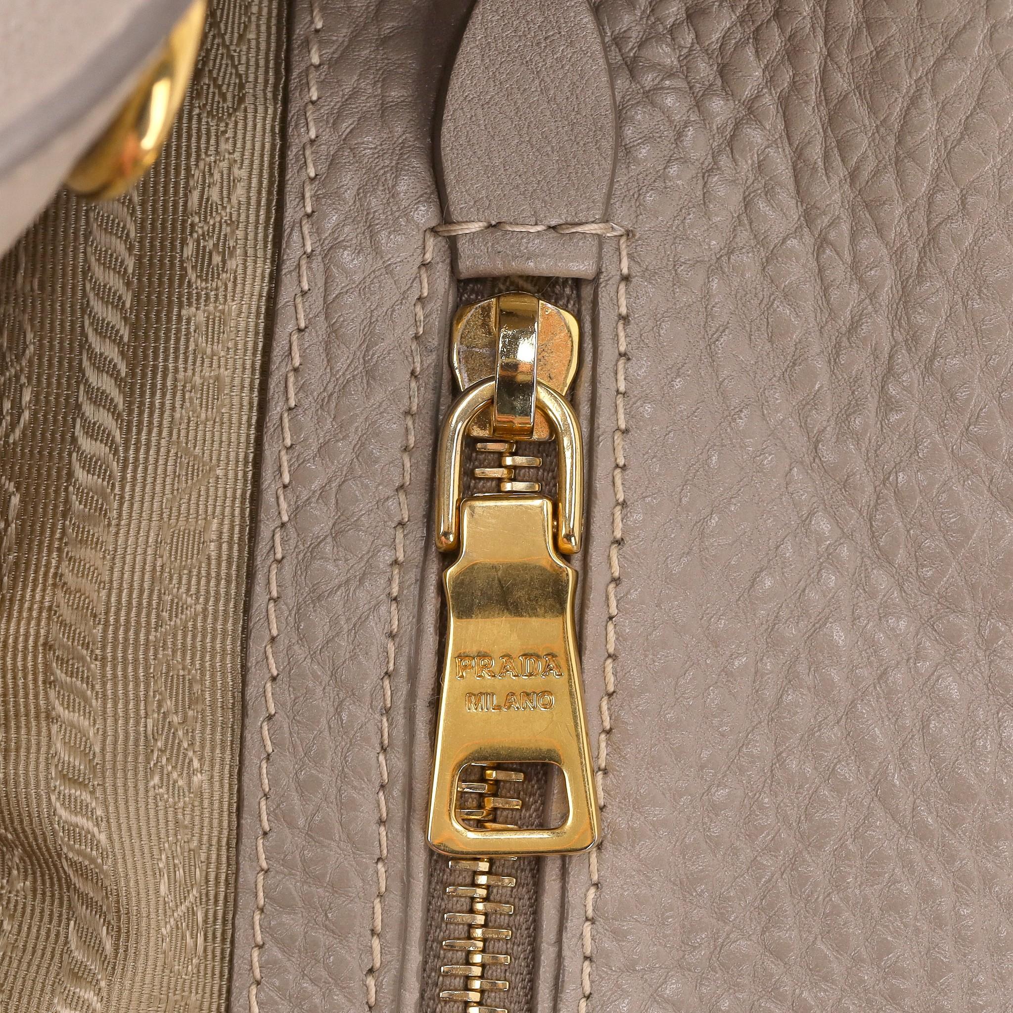 Prada Vitello Daino Leather Handbag For Sale 3