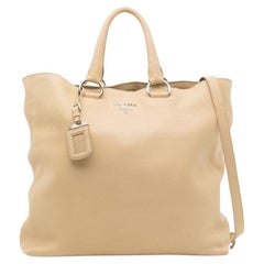 Used Prada Vitello Daino Leather Tote Bag