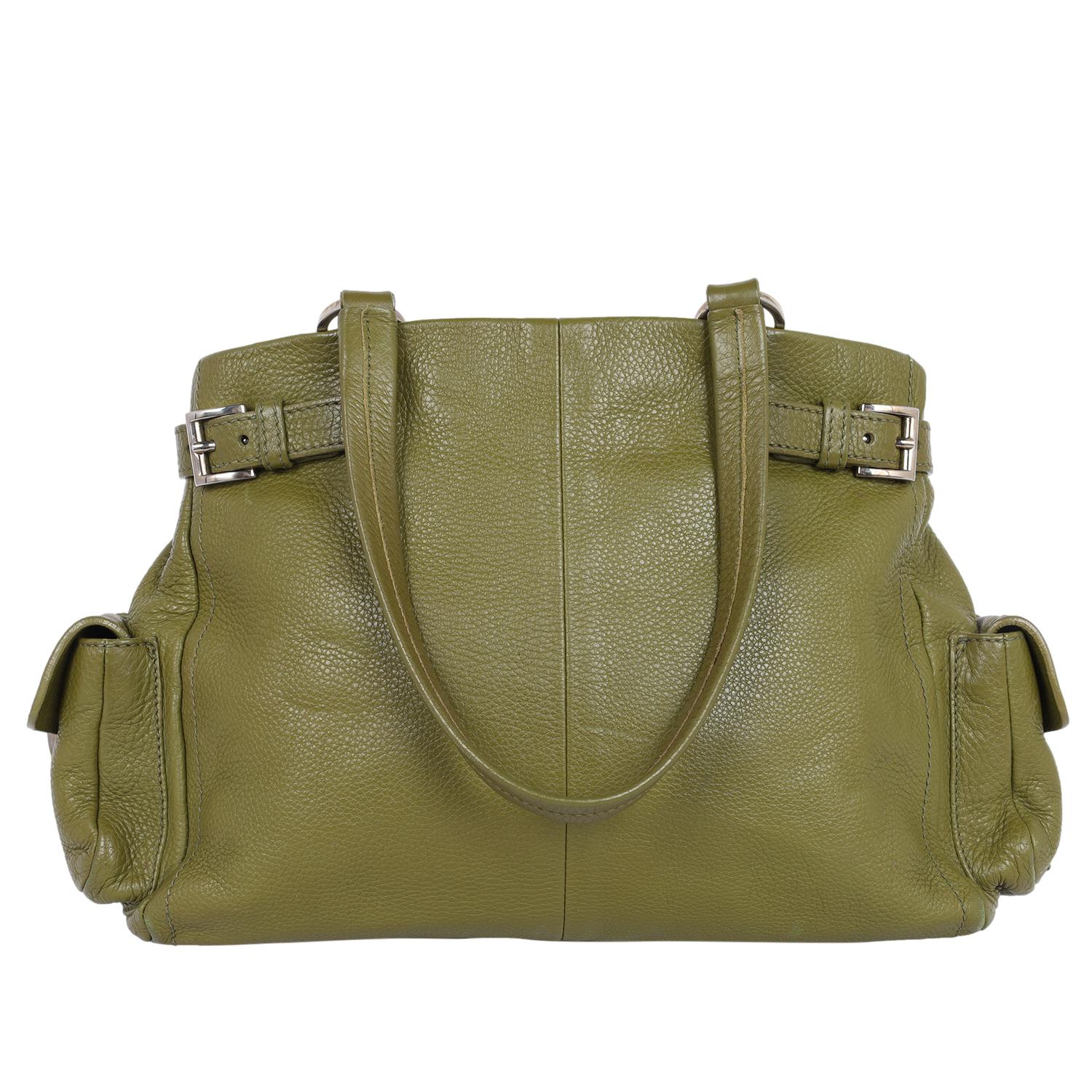 Prada Vitello Daino Life Shoulder Bag Green 1