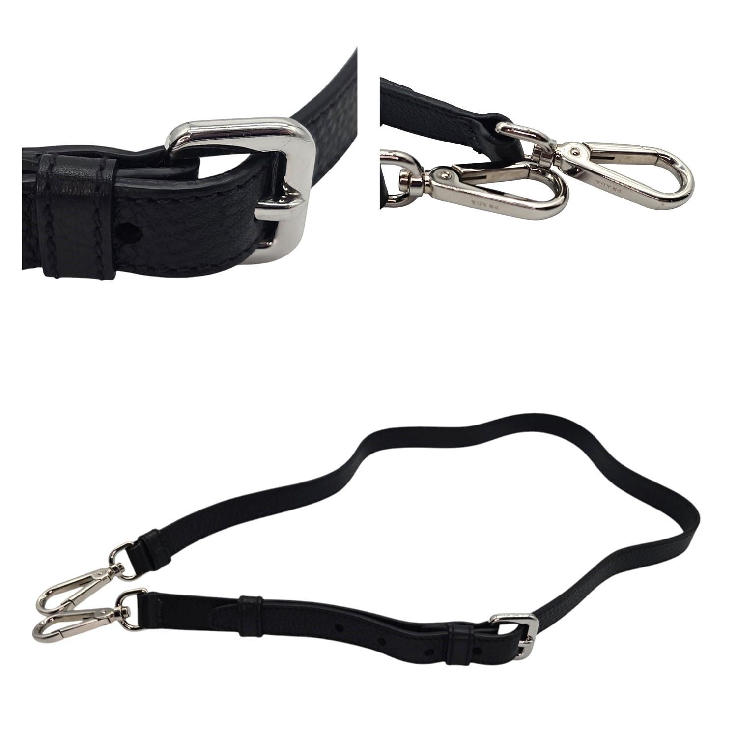 Prada Vitello Daino Phenix Nero Handtasche Satchel 6