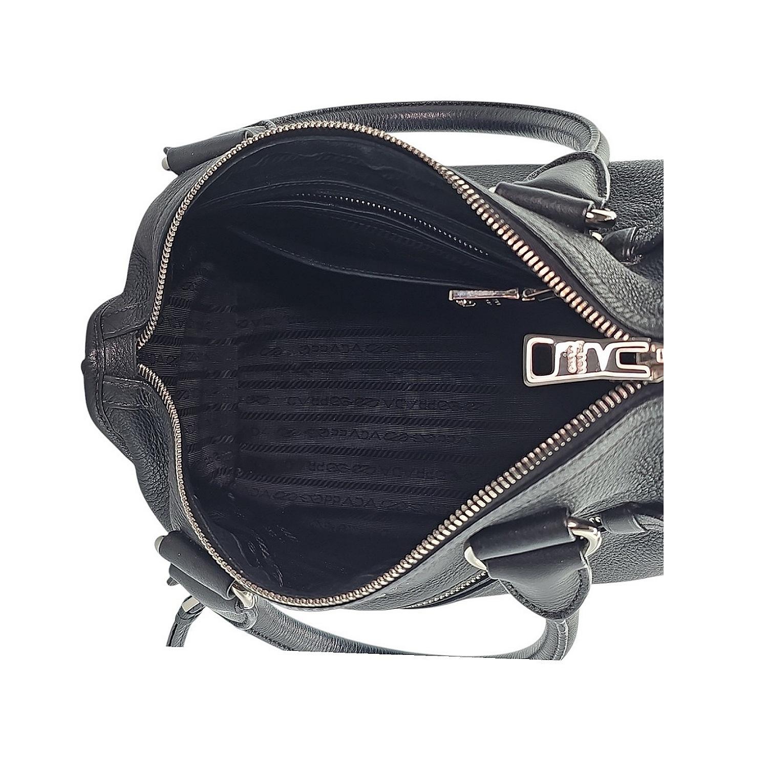 Prada Vitello Daino Phenix Nero Handtasche Satchel 1