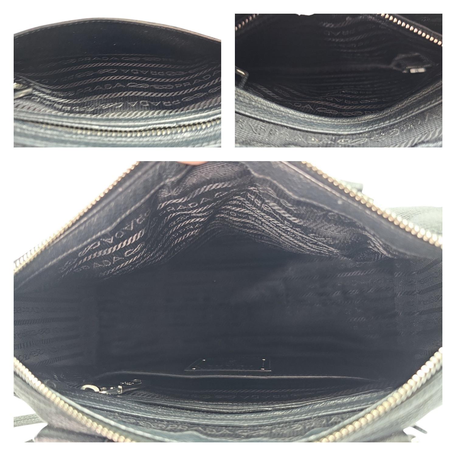 Prada Vitello Daino Phenix Nero Handtasche Satchel 2
