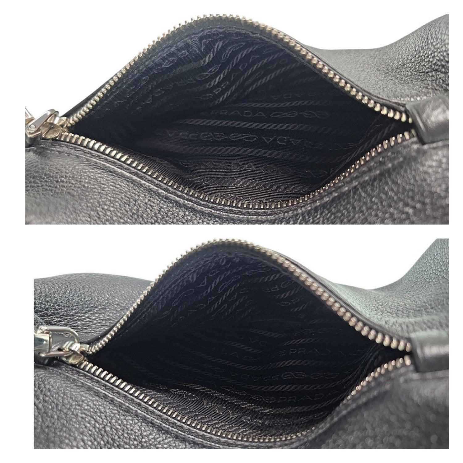 Prada Vitello Daino Phenix Nero Handtasche Satchel 3