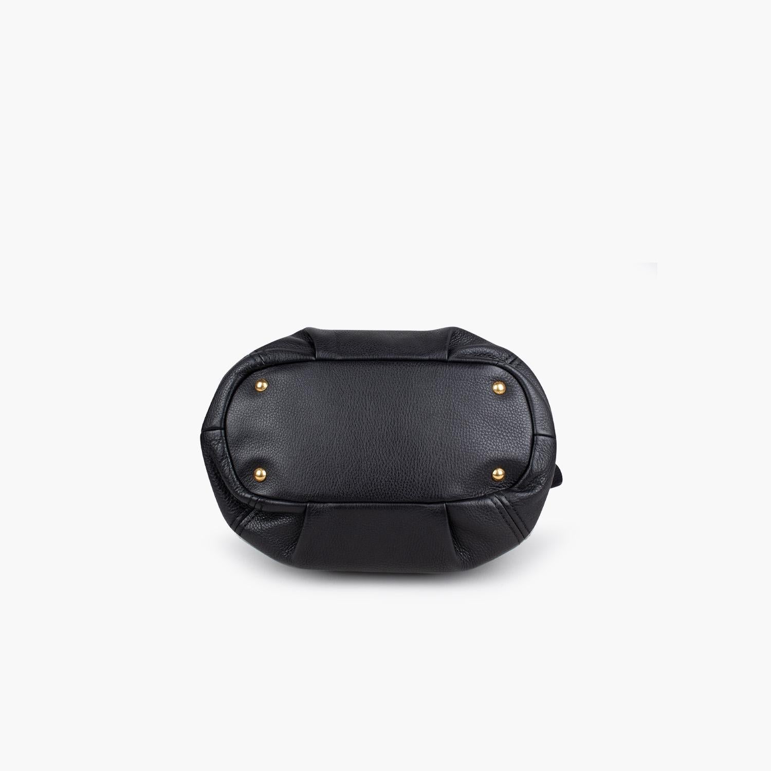 Black Prada Vitello Daino Shoulder Bag For Sale