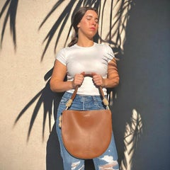 Prada Vitello Lux Cognac Shoulder Bag 1BC131