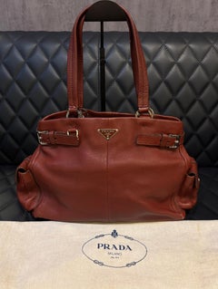 Prada Vitello Rouge Cargo Tote