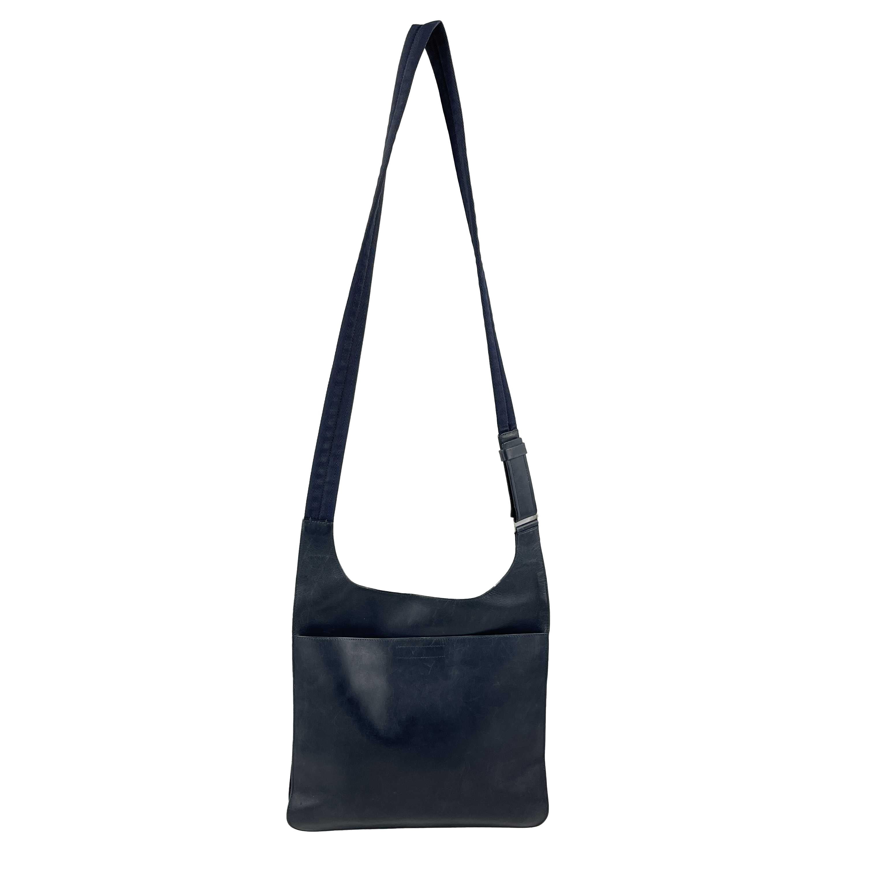 Women's Prada Vitello Sport Messenger Shoulder Bag Baltico (Navy) Crossbody Bag
