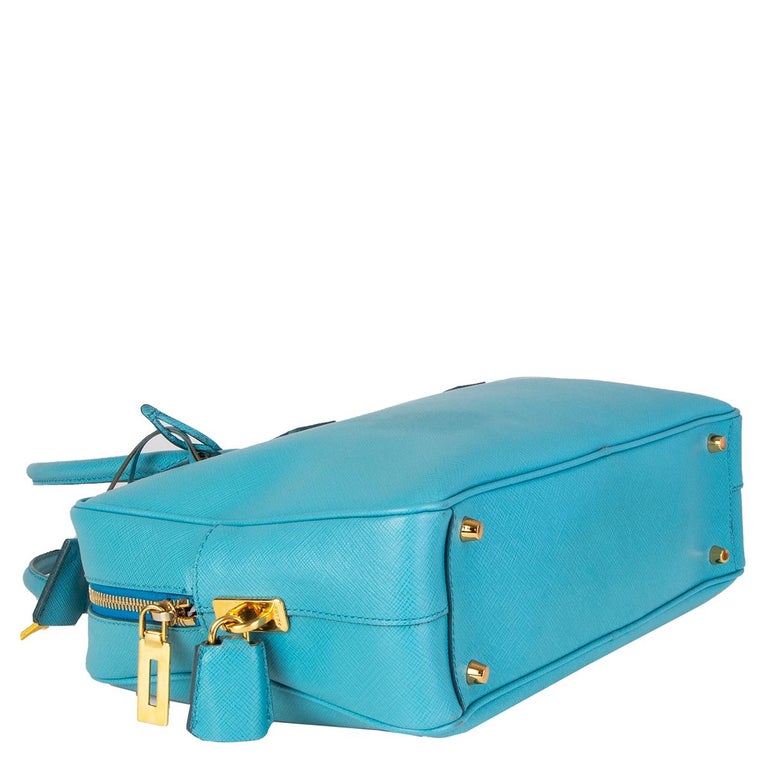 PRADA Voyage blue Suffiano Lux leather BL0095 SCARLATTO Shoulder Bag at ...