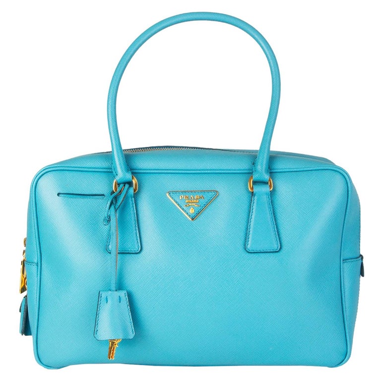 PRADA Voyage blue Suffiano Lux leather BL0095 SCARLATTO Shoulder Bag at  1stDibs | prada bl0095, bl0095 prada