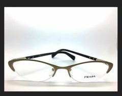 PRADA VPR 54P EAG-101 Cat Eye Eyeglasses Frames Matte Gold/Tortoise