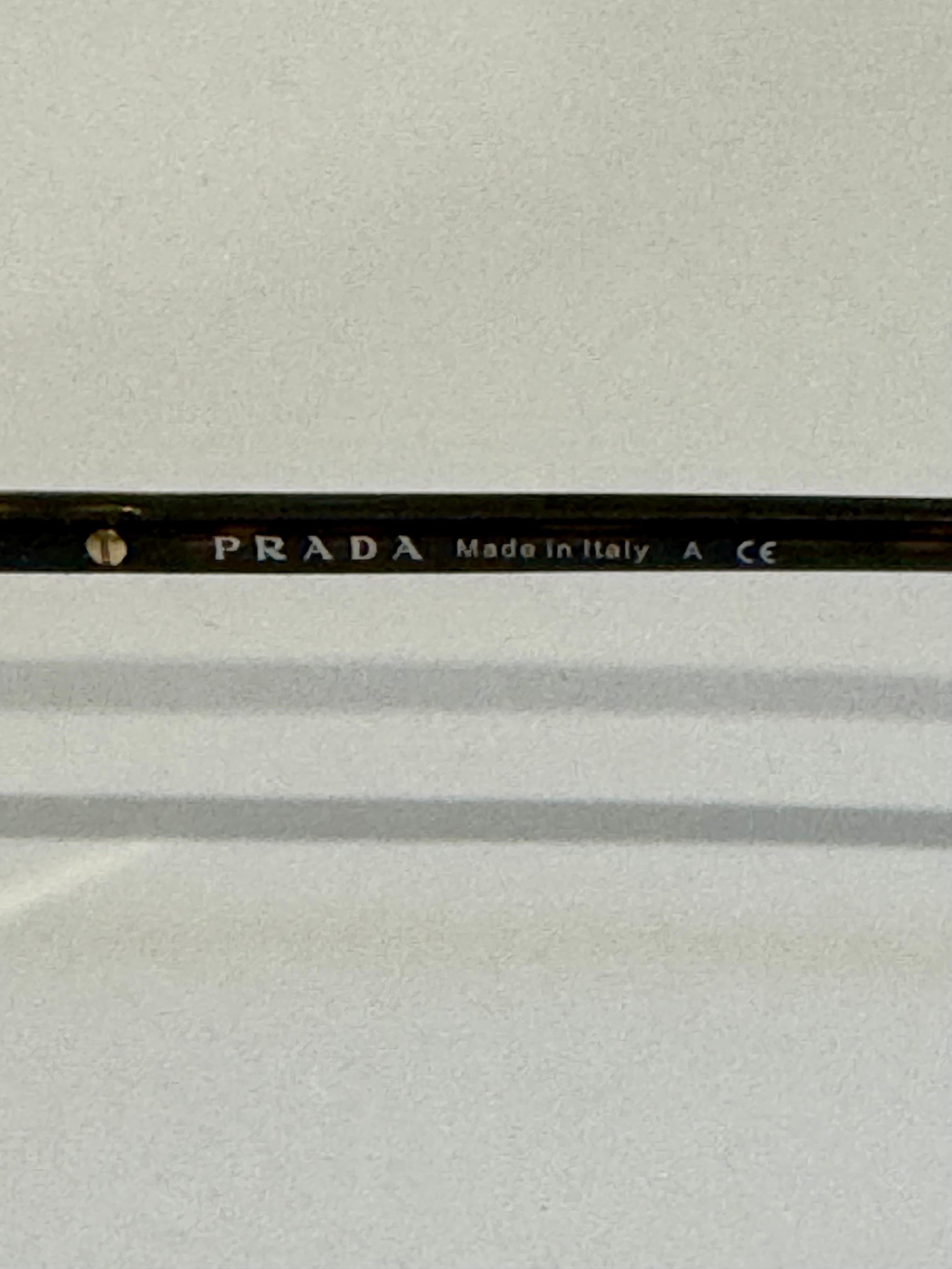 PRADA VPR 54P EAG-101 Cat Eye Eyeglasses Frames Matte Gold/Tortoise  For Sale 4