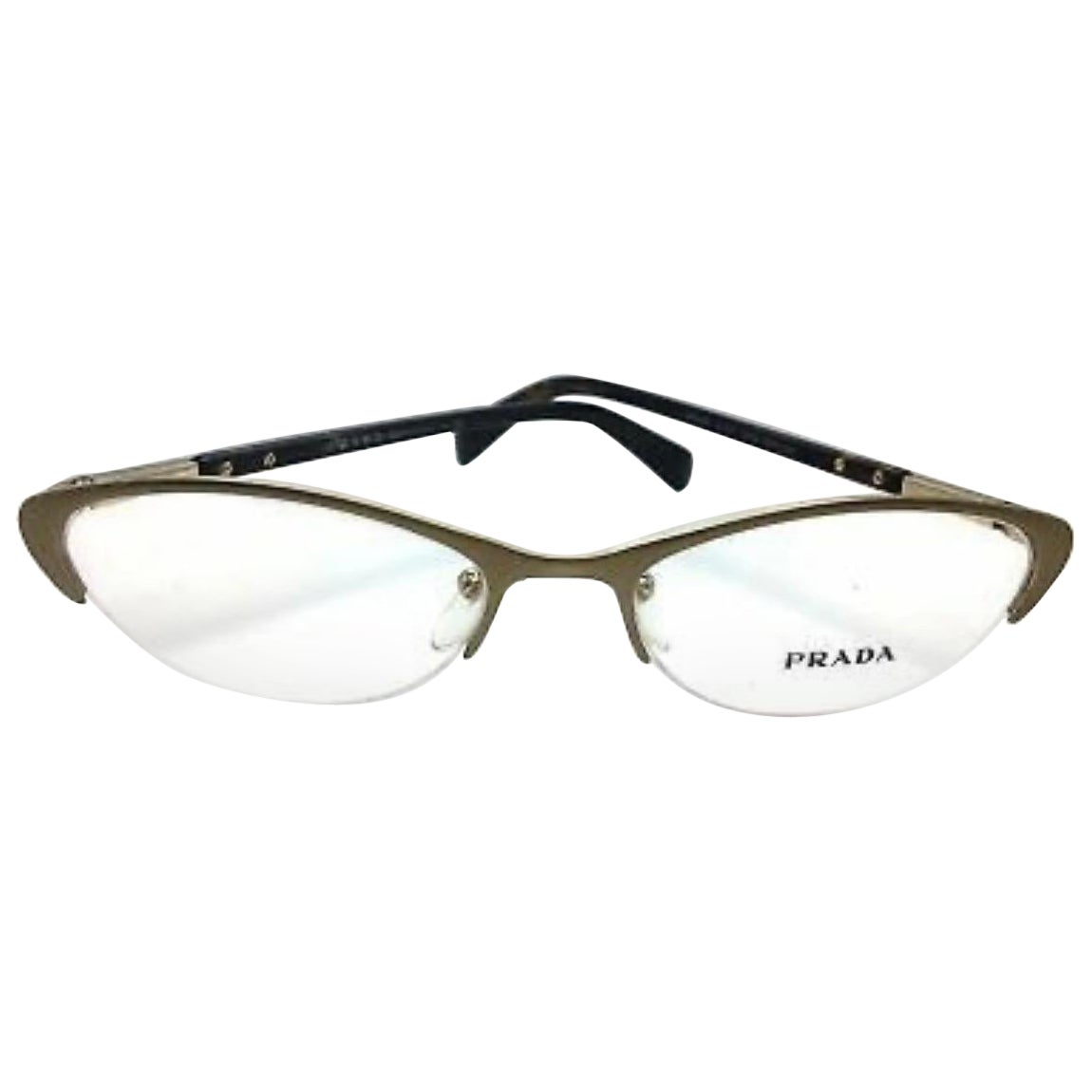 PRADA VPR 54P EAG-101 Lunettes d'œil de chat montures or mat/tortoise